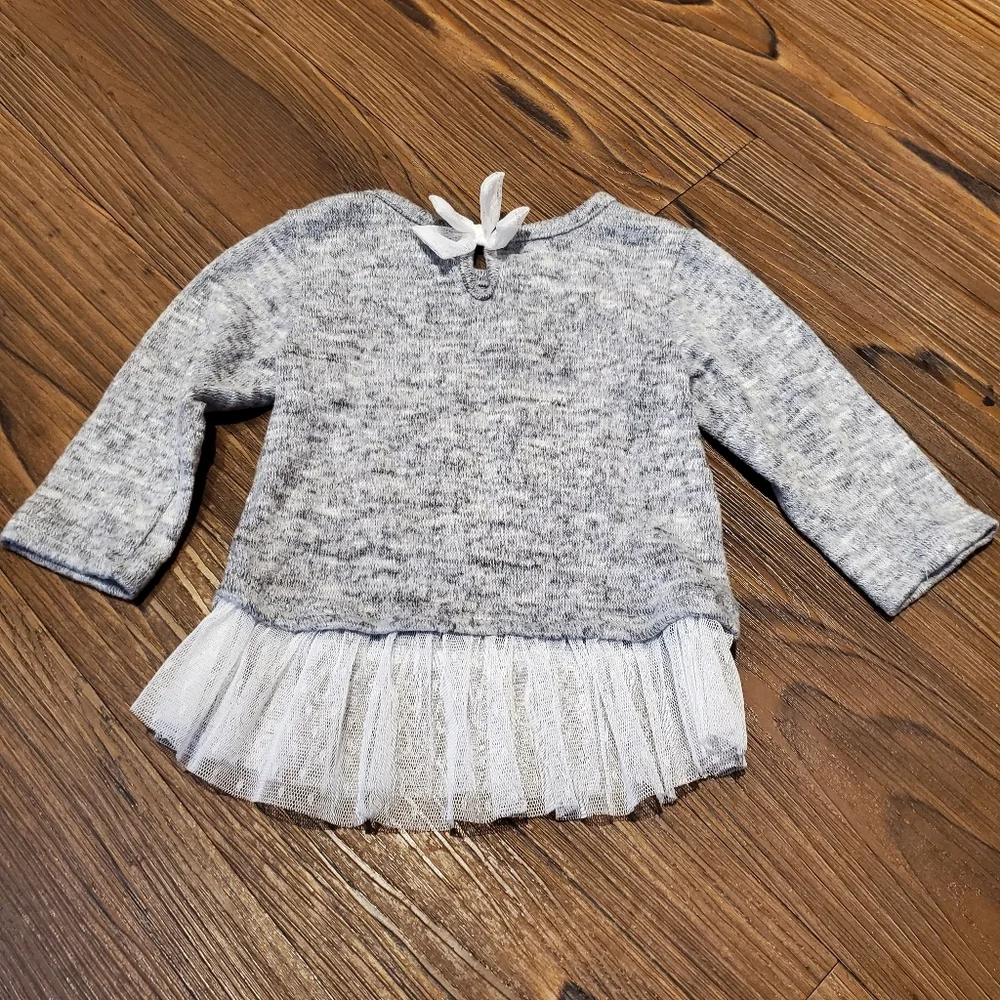 Disney Baby Minnie Mouse Matching Set Love Gray Sweater Polka Dot Pink Leggings